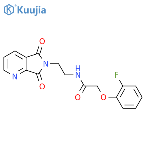 N-(2-{5,7-dioxo-5H,6H,7H-pyrrolo3,4-bpyridin-6-yl}ethyl)-2-(2-fluorophenoxy)acetamide structure