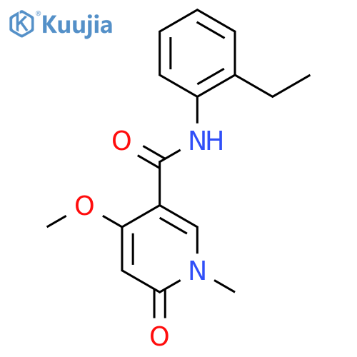 N-(2-ethylphenyl)-4-methoxy-1-methyl-6-oxo-1,6-dihydropyridine-3-carboxamide structure