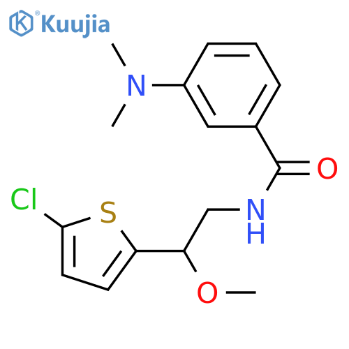 N-[2-(5-chlorothiophen-2-yl)-2-methoxyethyl]-3-(dimethylamino)benzamide structure