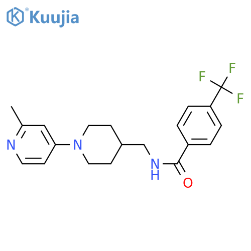 N-[[1-(2-methylpyridin-4-yl)piperidin-4-yl]methyl]-4-(trifluoromethyl)benzamide structure