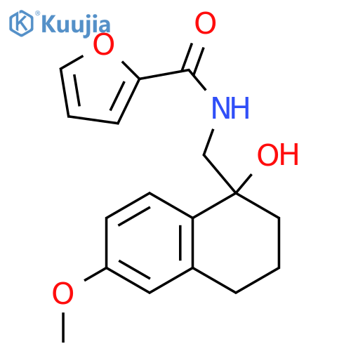 N-[(1-hydroxy-6-methoxy-1,2,3,4-tetrahydronaphthalen-1-yl)methyl]furan-2-carboxamide structure