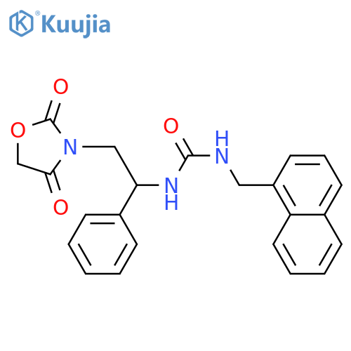 1-[2-(2,4-dioxo-1,3-oxazolidin-3-yl)-1-phenylethyl]-3-[(naphthalen-1-yl)methyl]urea structure