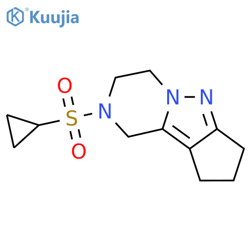 11-(cyclopropanesulfonyl)-7,8,11-triazatricyclo6.4.0.0^{2,6}dodeca-1,6-diene structure