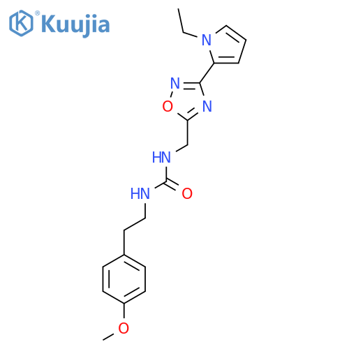3-{[3-(1-ethyl-1H-pyrrol-2-yl)-1,2,4-oxadiazol-5-yl]methyl}-1-[2-(4-methoxyphenyl)ethyl]urea structure