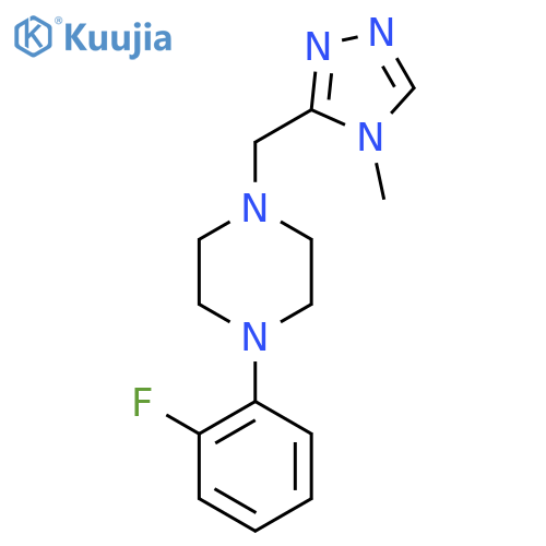 1-(2-fluorophenyl)-4-(4-methyl-4H-1,2,4-triazol-3-yl)methylpiperazine structure