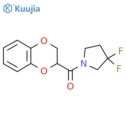 1-(2,3-dihydro-1,4-benzodioxine-2-carbonyl)-3,3-difluoropyrrolidine structure