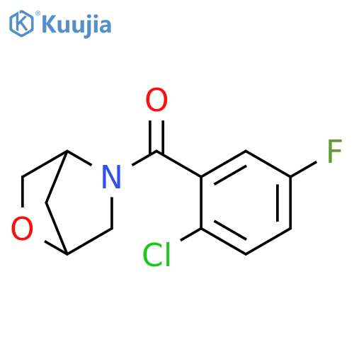 5-(2-chloro-5-fluorobenzoyl)-2-oxa-5-azabicyclo[2.2.1]heptane structure