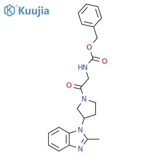 benzyl N-{2-[3-(2-methyl-1H-1,3-benzodiazol-1-yl)pyrrolidin-1-yl]-2-oxoethyl}carbamate structure