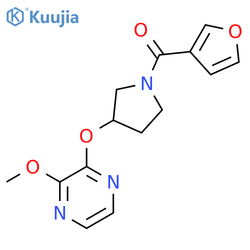2-{[1-(furan-3-carbonyl)pyrrolidin-3-yl]oxy}-3-methoxypyrazine structure