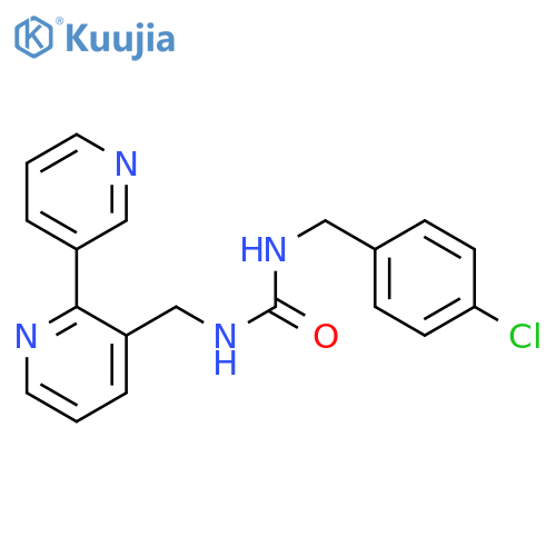 3-({[2,3'-bipyridine]-3-yl}methyl)-1-[(4-chlorophenyl)methyl]urea structure