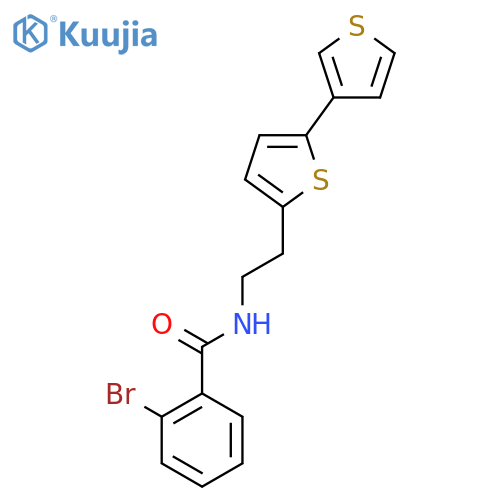 N-(2-{2,3'-bithiophene-5-yl}ethyl)-2-bromobenzamide structure