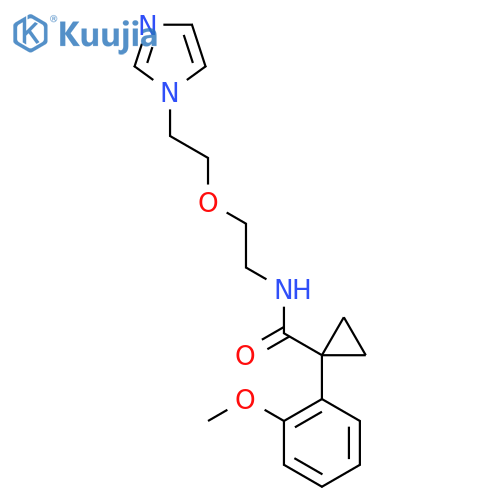 N-{2-2-(1H-imidazol-1-yl)ethoxyethyl}-1-(2-methoxyphenyl)cyclopropane-1-carboxamide structure