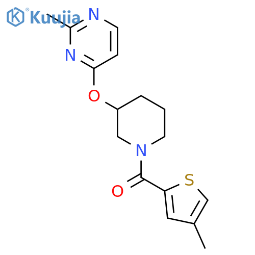 2-methyl-4-{1-(4-methylthiophene-2-carbonyl)piperidin-3-yloxy}pyrimidine structure