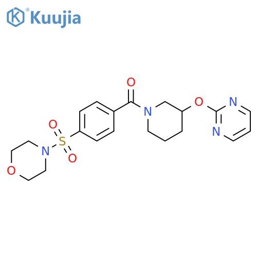 4-{4-[3-(pyrimidin-2-yloxy)piperidine-1-carbonyl]benzenesulfonyl}morpholine structure