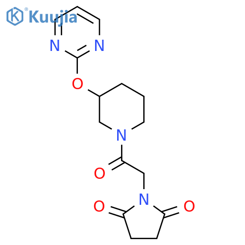 1-{2-oxo-2-[3-(pyrimidin-2-yloxy)piperidin-1-yl]ethyl}pyrrolidine-2,5-dione structure