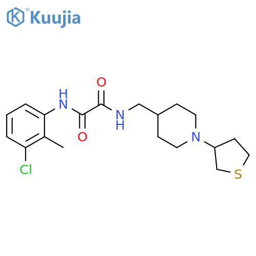 N'-(3-chloro-2-methylphenyl)-N-{[1-(thiolan-3-yl)piperidin-4-yl]methyl}ethanediamide structure
