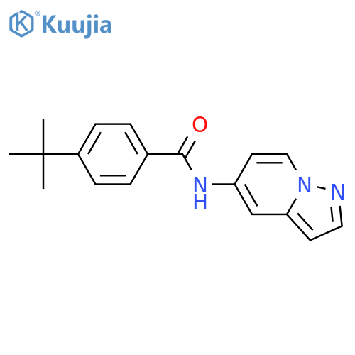 4-tert-butyl-N-{pyrazolo[1,5-a]pyridin-5-yl}benzamide structure