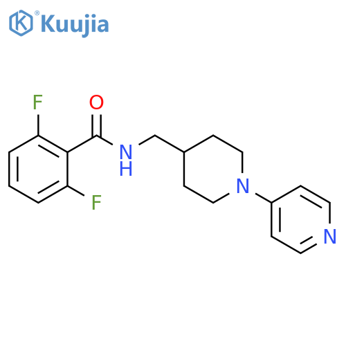 2,6-difluoro-N-{[1-(pyridin-4-yl)piperidin-4-yl]methyl}benzamide structure