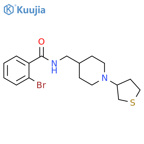 2-bromo-N-{[1-(thiolan-3-yl)piperidin-4-yl]methyl}benzamide structure