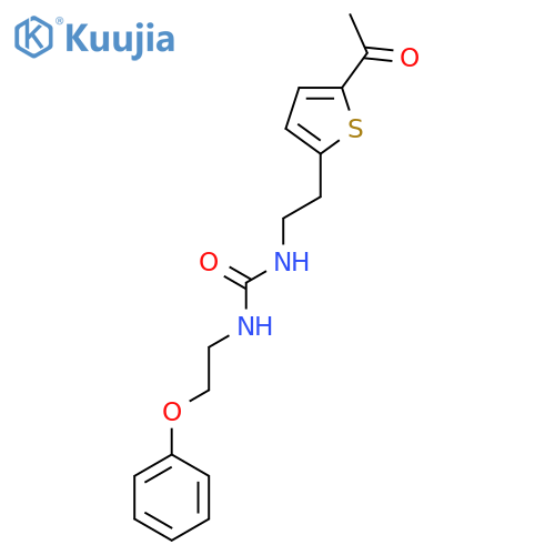 3-[2-(5-acetylthiophen-2-yl)ethyl]-1-(2-phenoxyethyl)urea structure