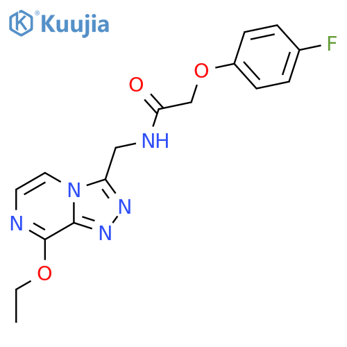 N-({8-ethoxy-[1,2,4]triazolo[4,3-a]pyrazin-3-yl}methyl)-2-(4-fluorophenoxy)acetamide structure