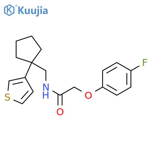 2-(4-fluorophenoxy)-N-{[1-(thiophen-3-yl)cyclopentyl]methyl}acetamide structure