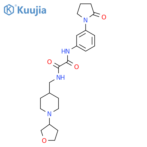 N-{1-(oxolan-3-yl)piperidin-4-ylmethyl}-N'-3-(2-oxopyrrolidin-1-yl)phenylethanediamide structure