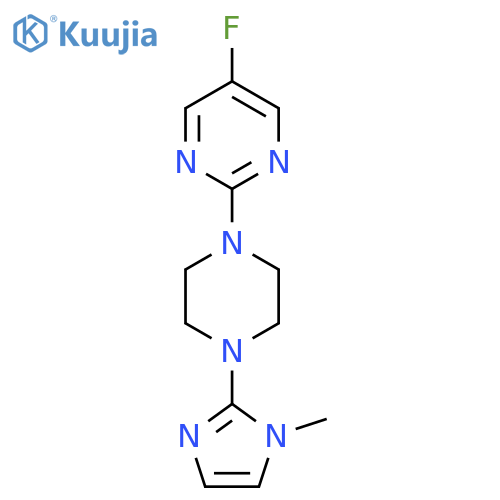 5-fluoro-2-4-(1-methyl-1H-imidazol-2-yl)piperazin-1-ylpyrimidine structure