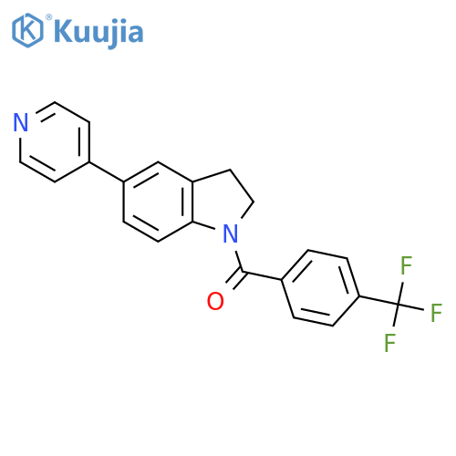 5-(pyridin-4-yl)-1-4-(trifluoromethyl)benzoyl-2,3-dihydro-1H-indole structure