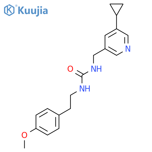 3-(5-cyclopropylpyridin-3-yl)methyl-1-2-(4-methoxyphenyl)ethylurea structure