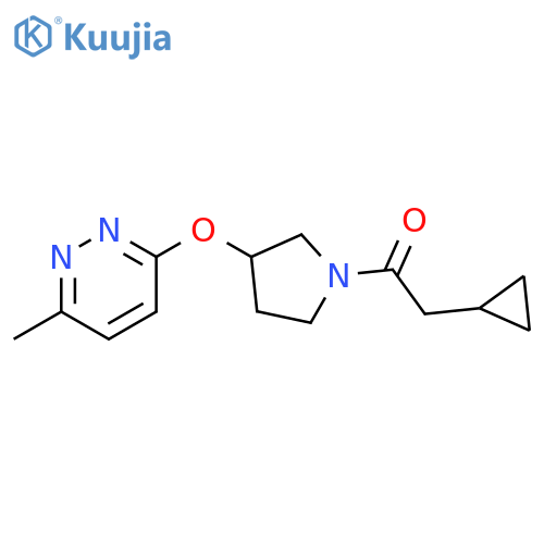 2-cyclopropyl-1-{3-[(6-methylpyridazin-3-yl)oxy]pyrrolidin-1-yl}ethan-1-one structure
