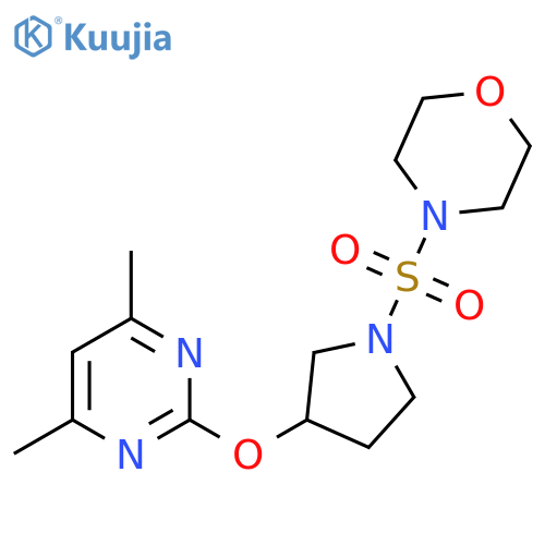 4-((3-((4,6-Dimethylpyrimidin-2-yl)oxy)pyrrolidin-1-yl)sulfonyl)morpholine structure