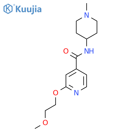 2-(2-methoxyethoxy)-N-(1-methylpiperidin-4-yl)isonicotinamide structure