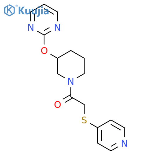 2-(pyridin-4-ylsulfanyl)-1-[3-(pyrimidin-2-yloxy)piperidin-1-yl]ethan-1-one structure