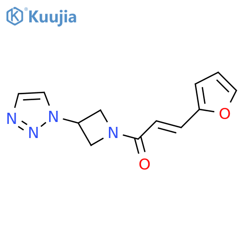 (E)-3-(furan-2-yl)-1-[3-(triazol-1-yl)azetidin-1-yl]prop-2-en-1-one structure