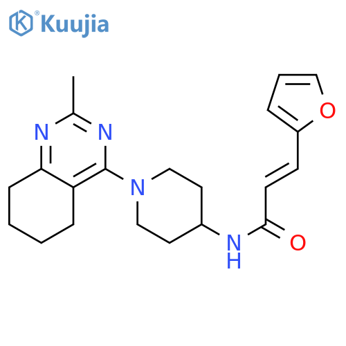 (2E)-3-(furan-2-yl)-N-[1-(2-methyl-5,6,7,8-tetrahydroquinazolin-4-yl)piperidin-4-yl]prop-2-enamide structure