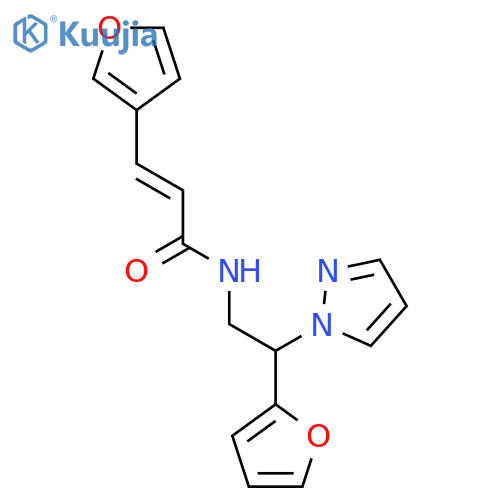 (2E)-N-2-(furan-2-yl)-2-(1H-pyrazol-1-yl)ethyl-3-(furan-3-yl)prop-2-enamide structure