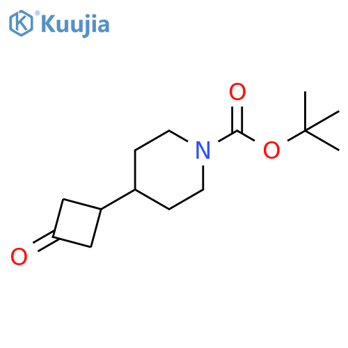 tert-butyl 4-(3-oxocyclobutyl)piperidine-1-carboxylate structure