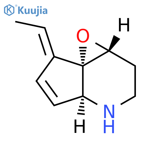 Cyclopent[b]oxireno[c]pyridine,7-ethylidene-1a,2,3,4,4a,7-hexahydro-, (1aR,4aS,7E,7aS)- structure