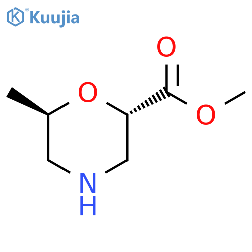 2-Morpholinecarboxylic acid, 6-methyl-, methyl ester, (2S,6R)- structure
