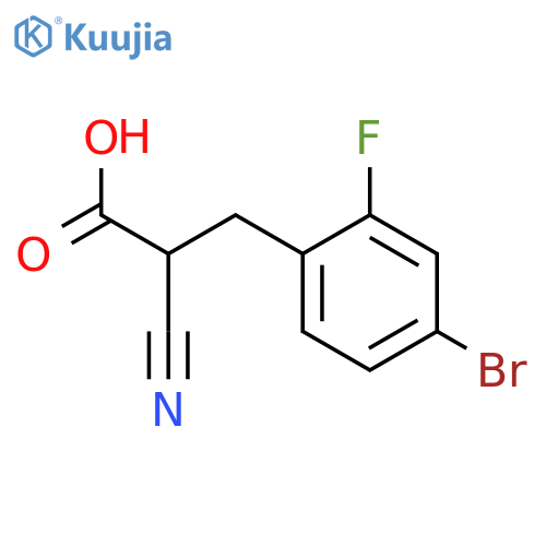 3-(4-Bromo-2-fluorophenyl)-2-cyanopropionicAcid structure