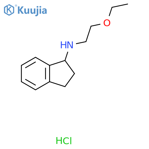 N-(2-ethoxyethyl)-2,3-dihydro-1H-inden-1-amine hydrochloride structure