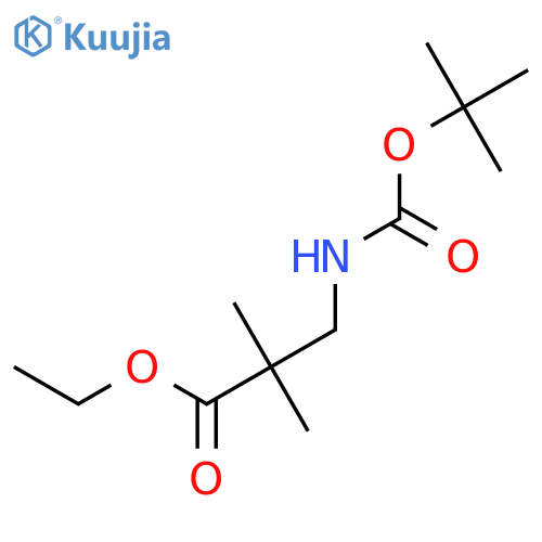 3-[[(1,1-dimethylethoxy)carbonyl]amino]-2,2-dimethylPropanoic acid ethyl ester structure