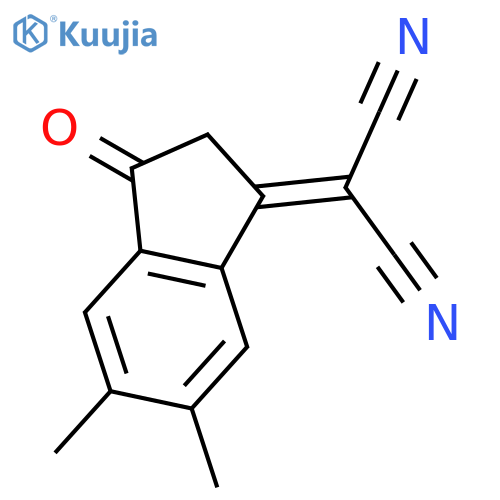 Propanedinitrile, 2-(2,3-dihydro-5,6-dimethyl-3-oxo-1H-inden-1-ylidene)- structure