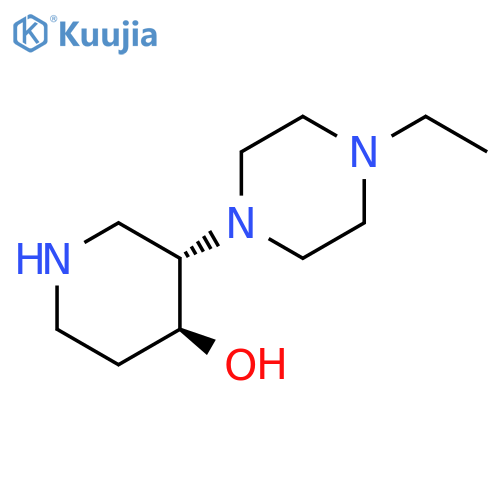 (3S,4S)-3-(4-ethylpiperazin-1-yl)piperidin-4-ol structure