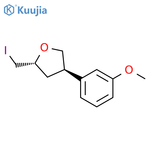 (2R,4R)-2-(iodomethyl)-4-(3-methoxyphenyl)oxolane structure