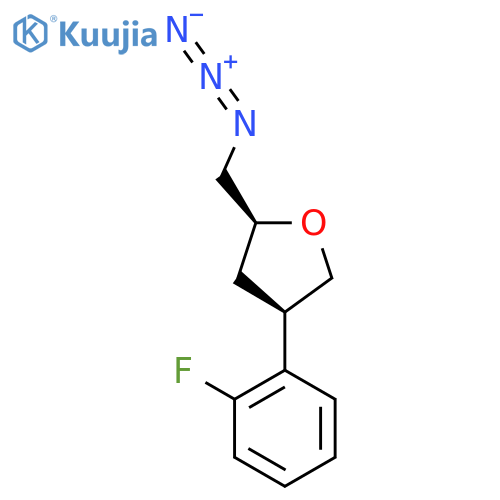 (2S,4R)-2-(azidomethyl)-4-(2-fluorophenyl)oxolane structure
