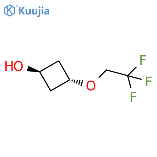 (1r,3r)-3-(2,2,2-trifluoroethoxy)cyclobutan-1-ol, trans structure