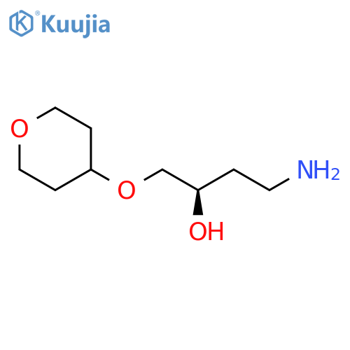 (2R)-4-amino-1-(oxan-4-yloxy)butan-2-ol structure