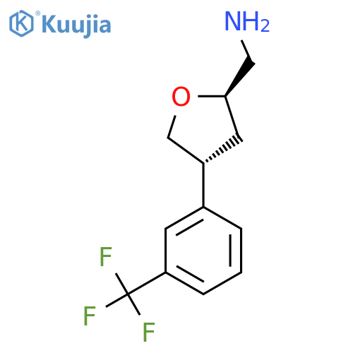 (2R,4R)-4-3-(trifluoromethyl)phenyloxolan-2-ylmethanamine structure